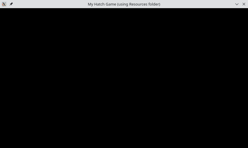 Hatch window with a black screen