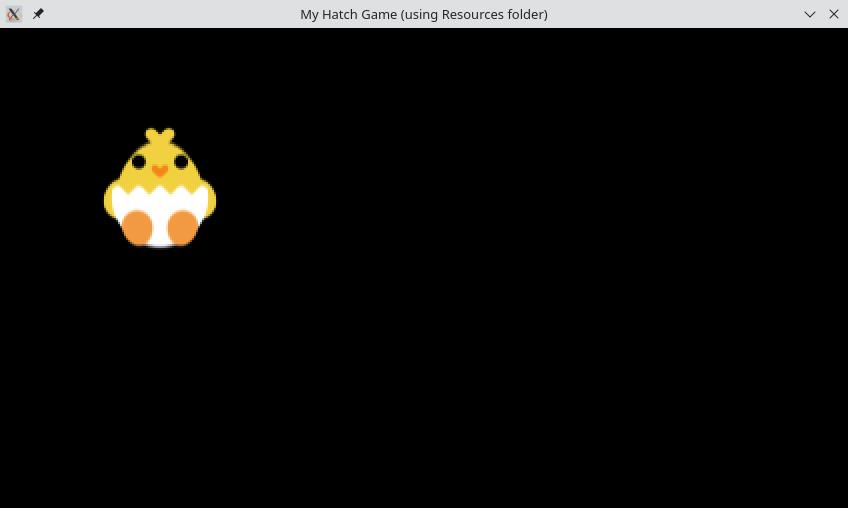Black screen with the Hatch logo on it
